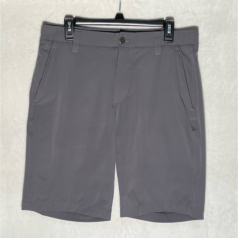 Under Armour Shorts Mens 34 Gray Performance Heatgear Golf Outdoor Casual